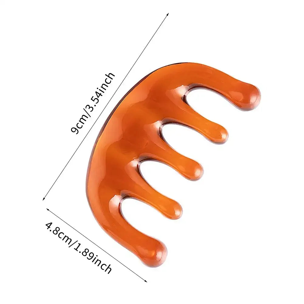 Cow Bone Meridian Comb  Portable Massage Five Finger Comb Scalp Massager Scalp Health Care Cattle Horn Comb
