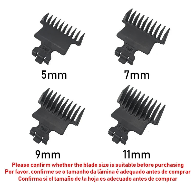 For Kemei KM-2299 1 2 3 5 7 9 11mm Professional Hair Trimmer Limit Comb Guards Hairdresser Hair Cutting Guide Barber Accesories