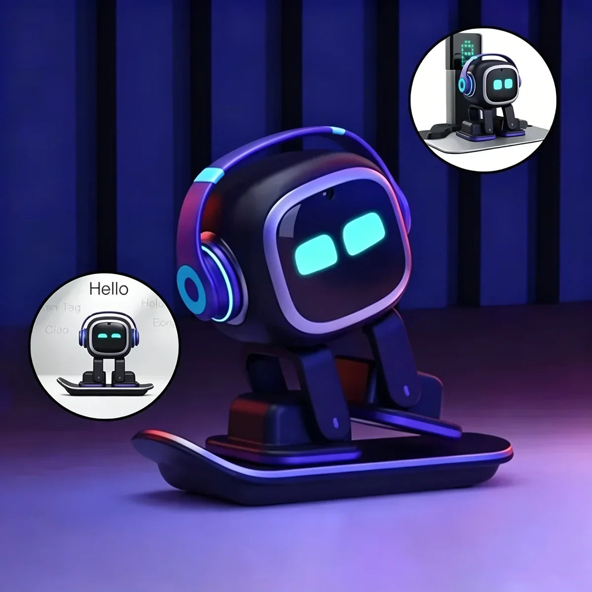 Emo Robot Voice Recognition Pet Robot AI Communication Intelligent Robot Electronic Toys Desktop Companion Robot For Kids Gift
