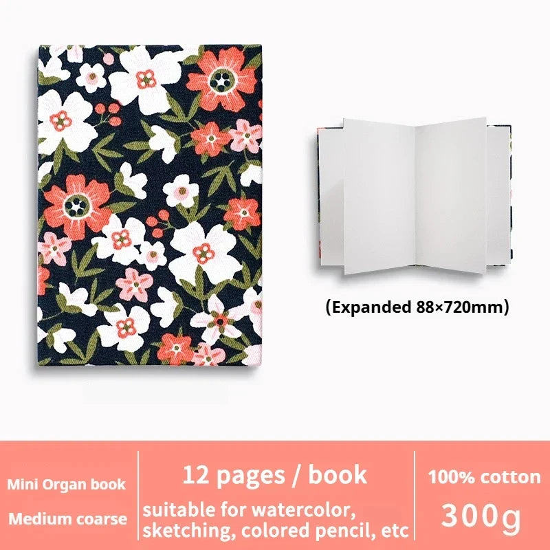 300GSM Thickened Paper Organ Book Sketchbook for Sketching Illustration Handbook Painting Watercolor Journal Drawing Notebook