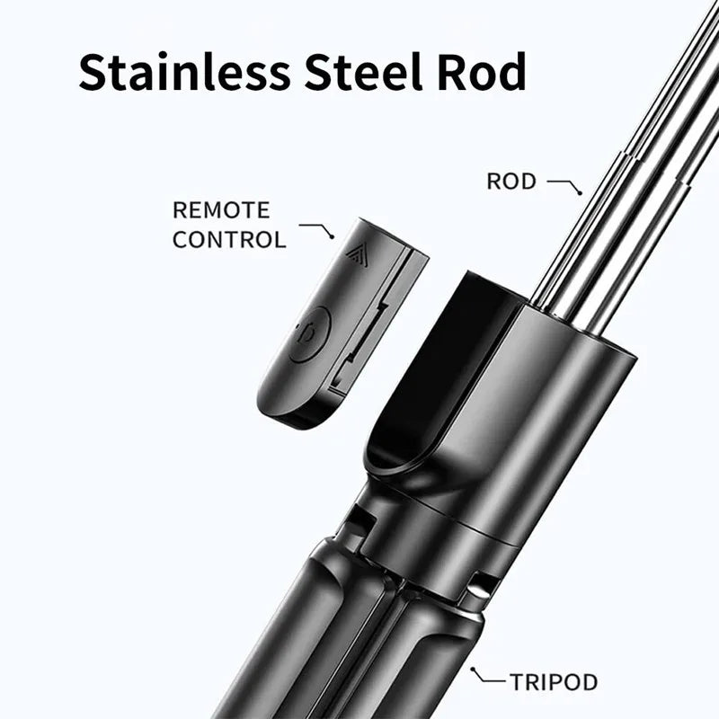 Portable Bluetooth Selfie Tripod Retractable Multifunctional Phone Holde With Selfie light Wireless Remote Bracket Shutter