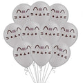 10pcs/lot 12inch Cartoon Japan Anime Pusheen Latex Balloons Animals Pet Grey Tiffany Blue Cat Ballons Birthday Decor Kids Toy