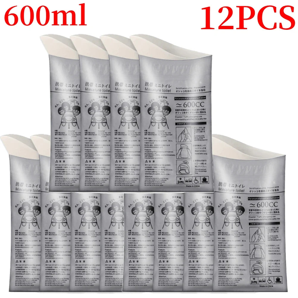 4-32PCS Outdoor Emergency Urine Bags 600ml Disposable Travel Mobile Toilet Portable Urinal Bag for Female Baby Male Vomiting Bag
