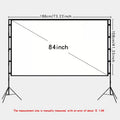 Double triangular bracket projection screen, more stable and not afraid of wind, easy to install, with storage bag