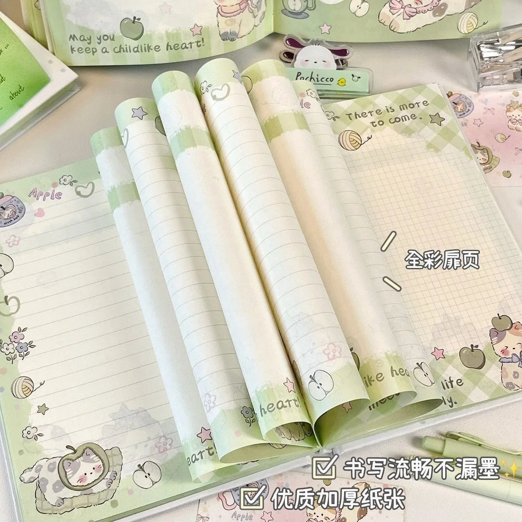 Apple Kitten A5 Color Page Hardcover Ins Niche High-value Student Universal Thickened Full-color  for Students Notebook
