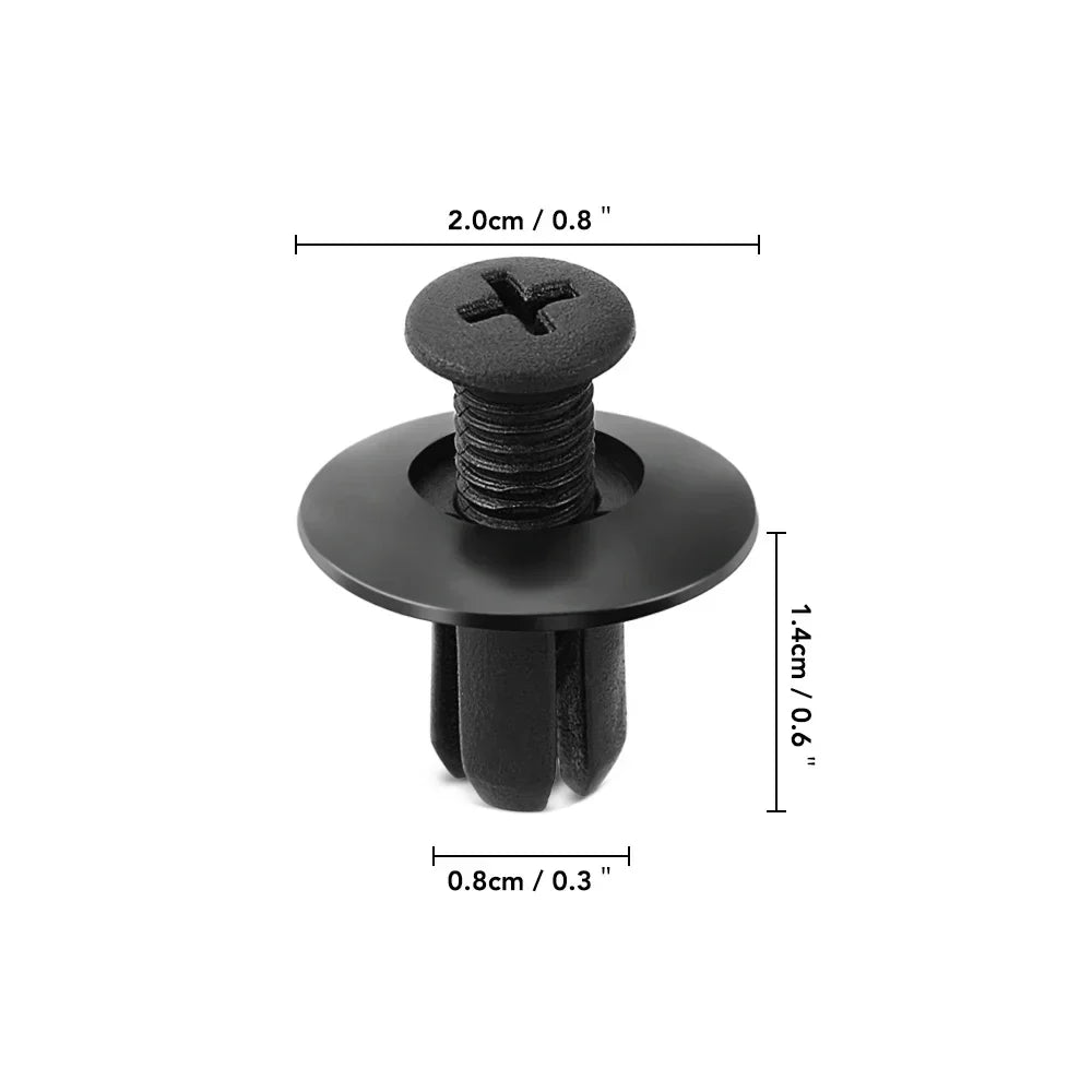 Car Bumper Fender 8mm Hole 1000/500/50Pcs Plastic Rivets Fastener Screw Door Trim Panel Retainer Fastener Clips Car Accessories