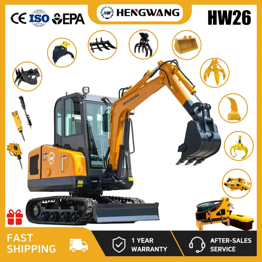 2.5 Ton Diesel Mini Excavator – Compact Crawler Digger with Hydraulic Controls