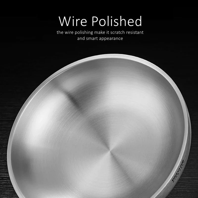20~26CM Hollow-insulated 304 Stainless Steel Plate Fall Resistant Children-safe Dinding Bowl Scratch Resistant Dish for Banquet