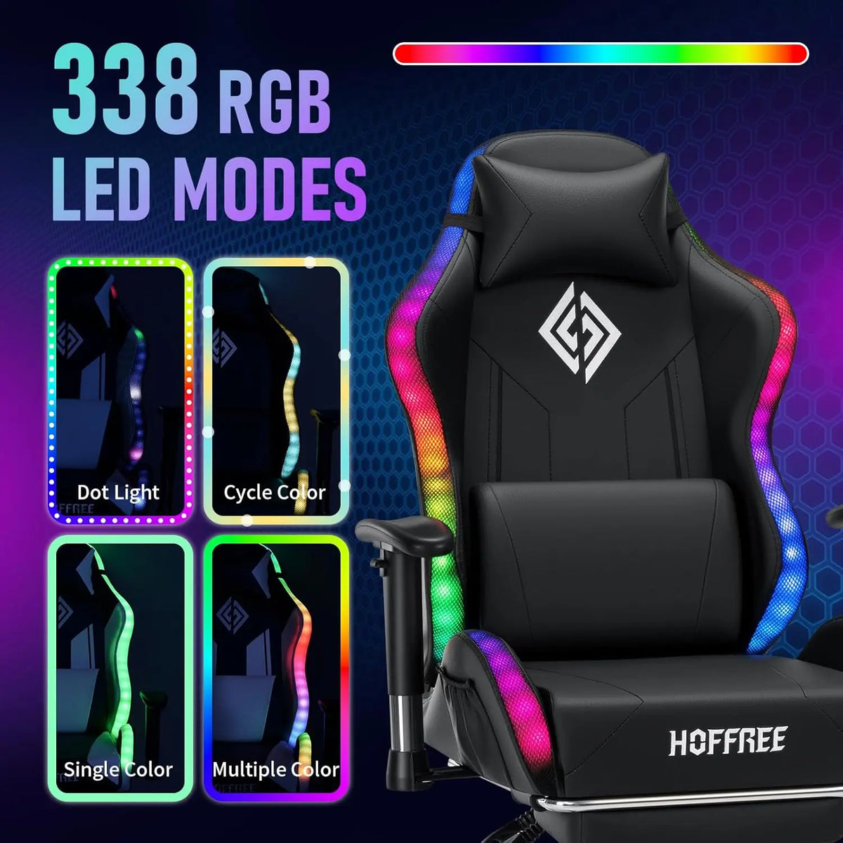 #led Gaming Chair for Kids Reclining Gaming Chairs for Teens 8-15