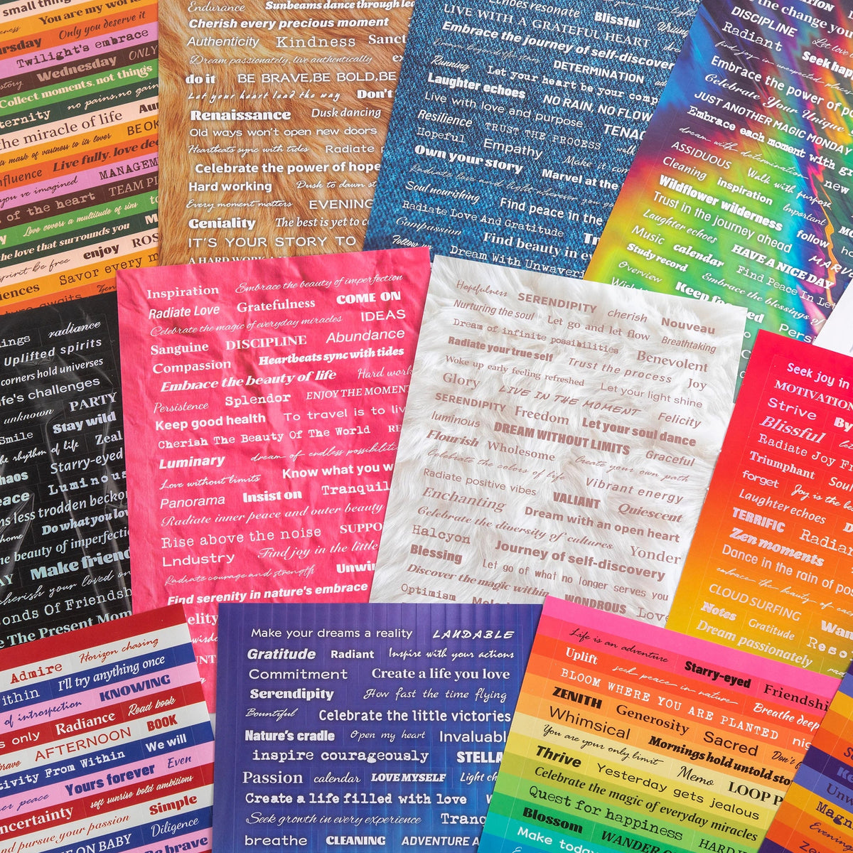 1200pcs+ Motivational Quotes Stickers, Suitable For Journaling; Colorful And Creative  Gift For Young Girls