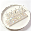 Iridescent Acetate Nail Practice Stand Non-Magnetic Clear Nail Tip Holders for Manicure Swatch & Press On Nails Making