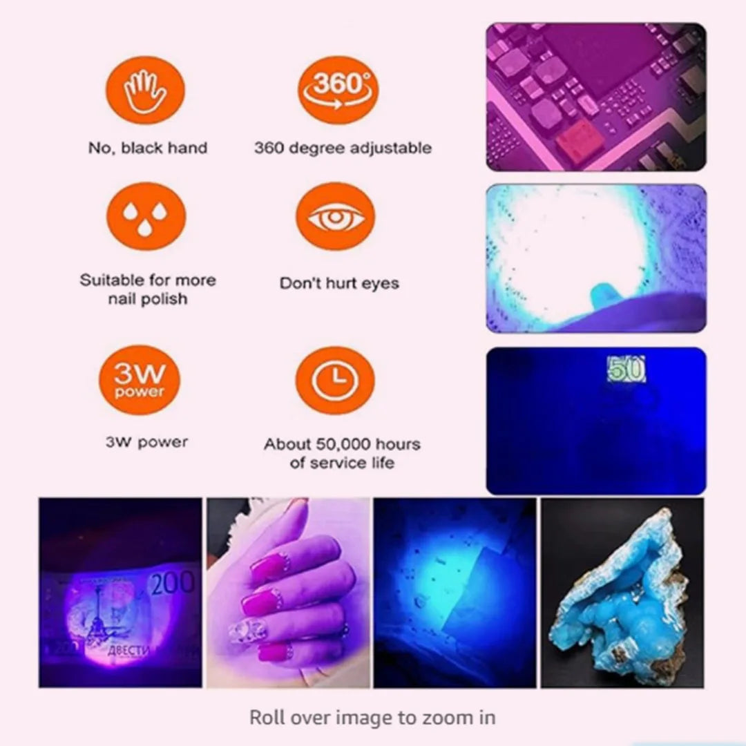 UV Nail Lamp, Foot Switch LED Linear Lamp, Gooseneck Flash Curing Lamp, Nail Drying Lamp with Desktop Clamp