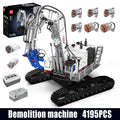 4195Pcs Technology Remote Controlled Demolition Machine Building Blocks High-Tech Hydraulic Excavator Bricks Toy Kids Gifts