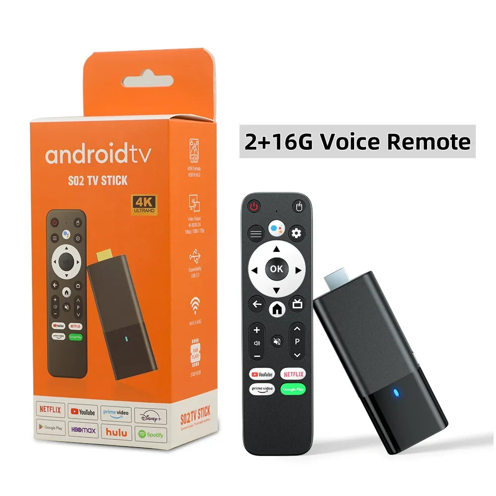 UBISHENG S02 Android 13.0 TV Stick 4K Smart TV Box WIFI BT5.0 2GB 8GB/2GB 16GB Allwinner H313 Quad Core Dual Wifi  Voice Remote