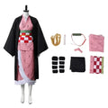 Anime Kamado Nezuko Cosplay Costume   Costumes Kimono Haori Wig Clogs Suit For Adult Children Hallow
