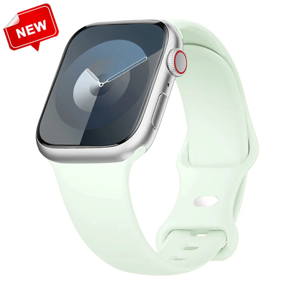 Silicone Watch Strap for Apple Watch, Replacement Bracelet Correa, 40/41/42/44/45/46/49mm, Compatible iWatch Series SE 7 8 9 10 11 Ultra 2 Ultra 3