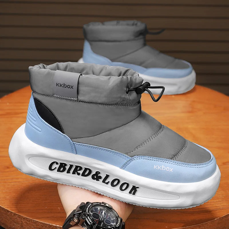 Men's Winter Velvet Ankle Boots, Warm Stylish Winter Shoes