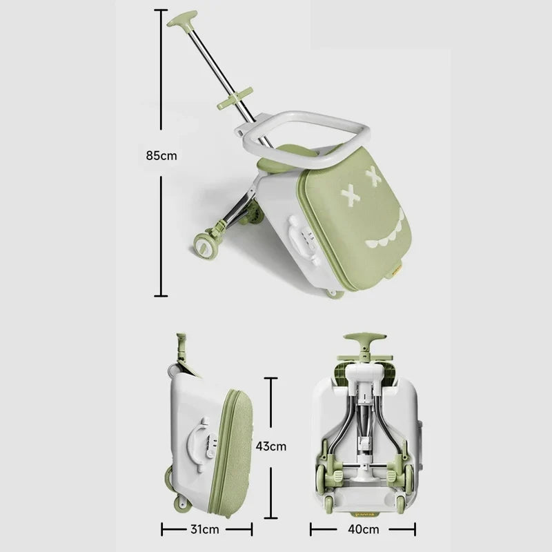 Children's Luggage Case Can Ride and Walk the Baby's Suitcase The Baby Can Take the Suitcase. 20-Inch Folding Stroller Can