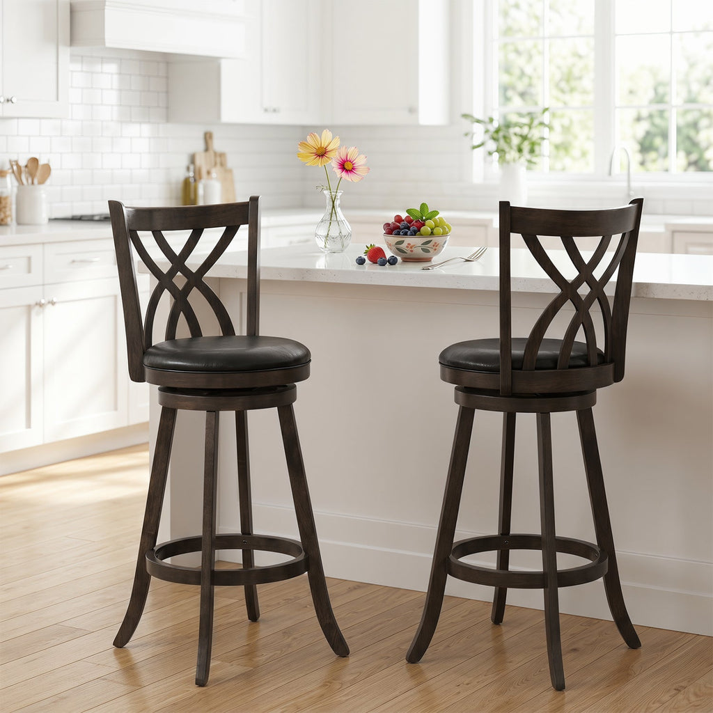 Counter Height Bar Stools Set of 4 with Swivel Seat