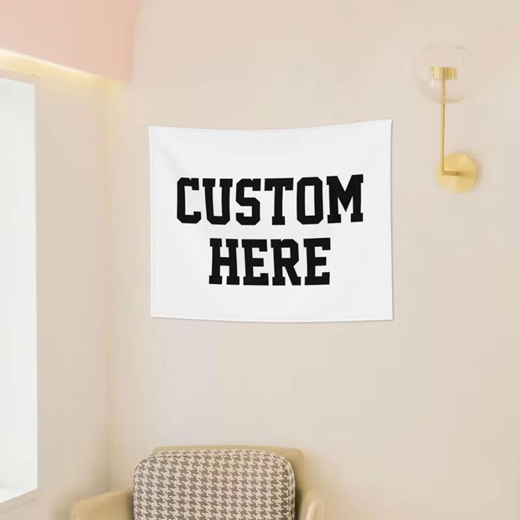 1pc Customizable Personalized Tapestry With Photos And Text, For Birthday, Wedding, Halloween, Christmas, Party