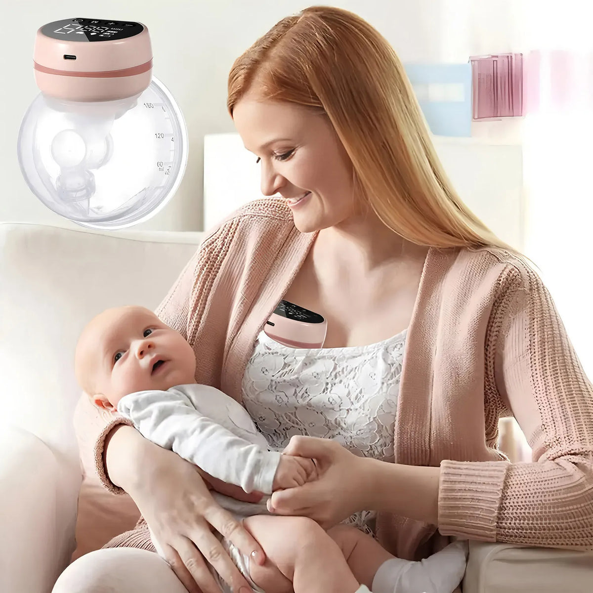 Hands-Free Electric Breast Pump 1PCS Portable Wearable Suction Breast Milk Collector Silent Comfort Breast Milking Machine USB
