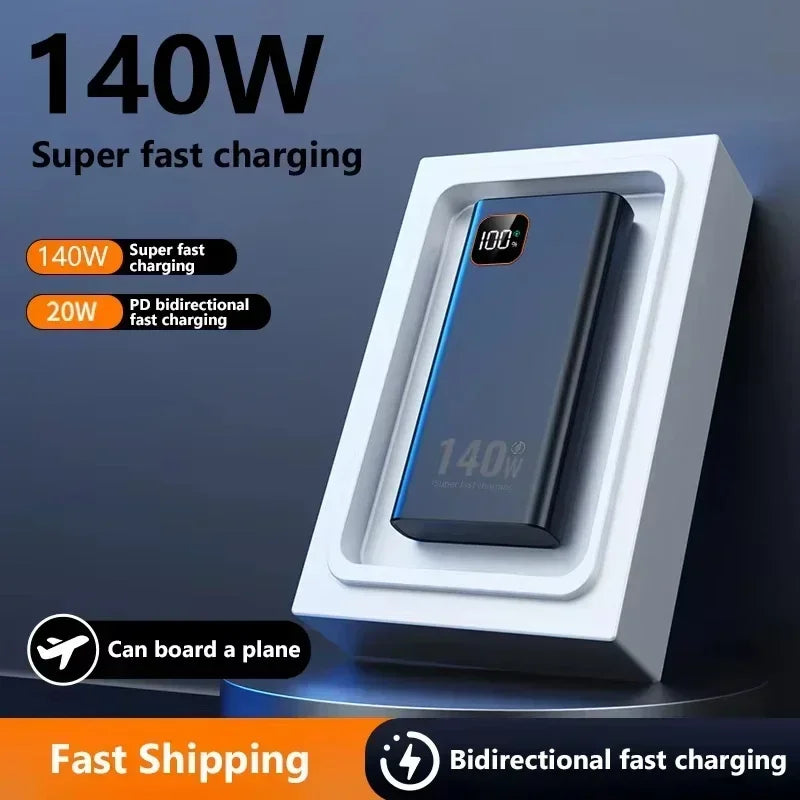 Lenovo 500000mAh CCC 140W Large Capacity Power Bank Portable Super Fast Charging 2027NEW Battery Charger For Xiaomi iPhone