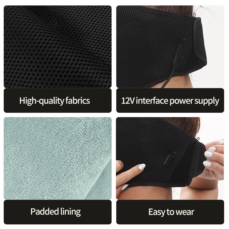 Electric Heated Face Mask Heating Pad Relieve Facial Discomfort Home Relax Wellness Face Mask 3 Modes Timing Function