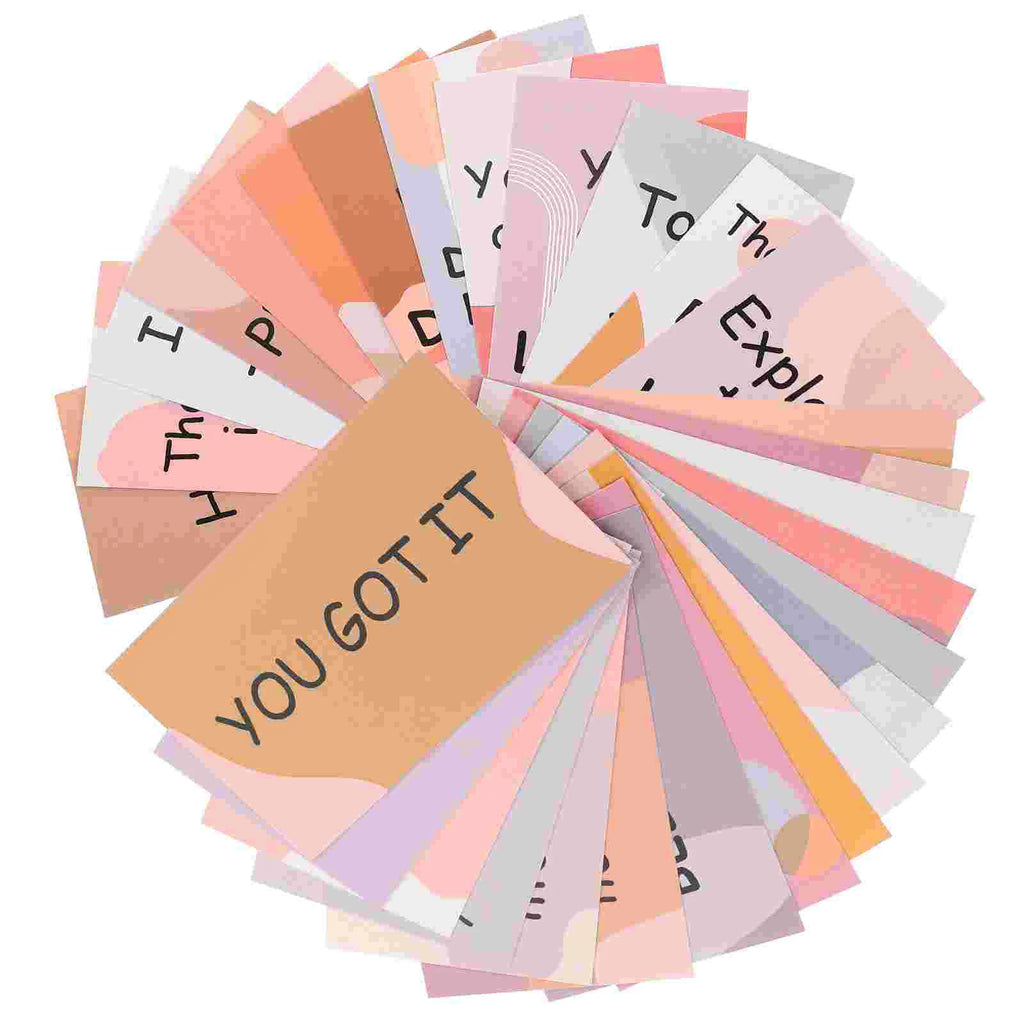 30Pcs Motivational Cards Small Encouragement Cards Colorful Motivational Cards English Words Cards Inspirational Quote Cards
