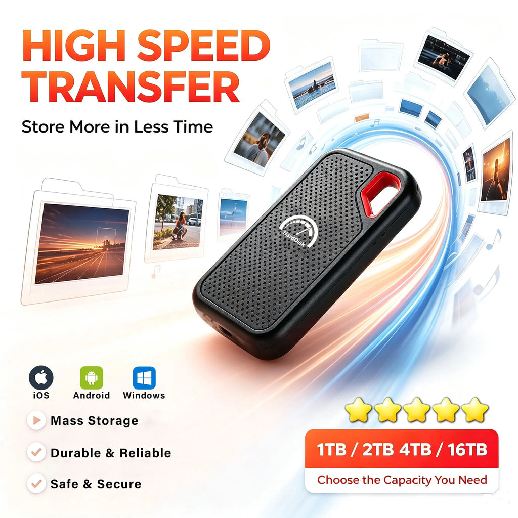 64TB large capacity mobile solid-state drive 1TB high-speed portable SSD USB3.1 plug and play suitable for laptops/MAC/PC