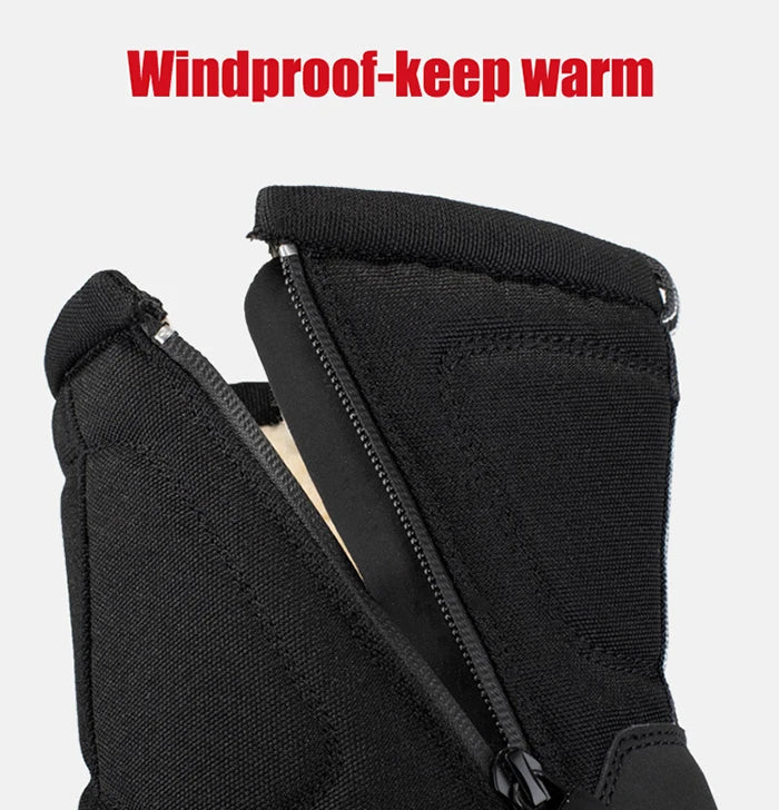 Men's Winter Waterproof Snow Boots, Warm Insulated Outdoor Boots
