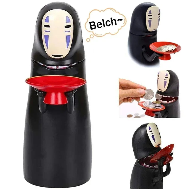 Anime Cartoon Figure Toy Piggy Bank Automatic Coin Eating Money Box for Boy Girls Funny Kid Gift for Birthday Holiday Home Decor