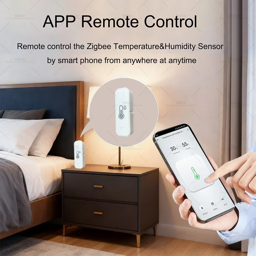 Zigbee Temperature And Humidity Sensor Option Waterproof Smart Life Thermometer Hygrometer For Tuya Z2M Smart Home Automation