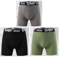 3 Pcs/Lot Fashion Solid Color Men's Underwear, Vibrant Waistband, Comfortable Flat Front, Quick-Drying Sports Breathable Shorts