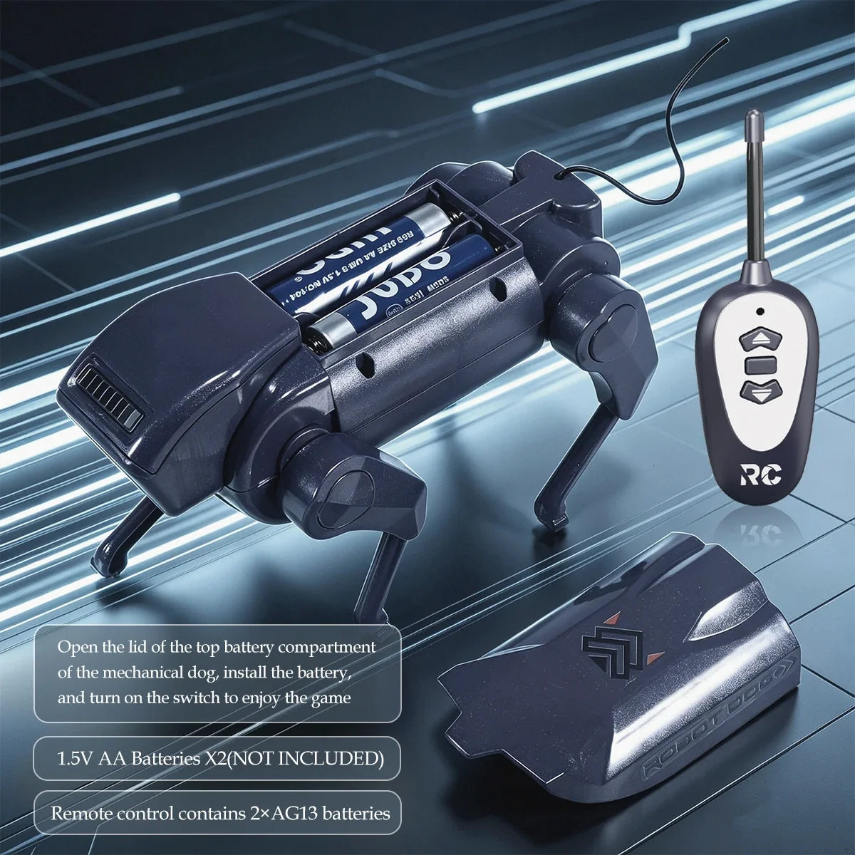 Remote Control Robot Toys,  Mechanical Spray Dog Model Move Forward Backward One-click Spray Mini Robotic Dog Gifts for Kids