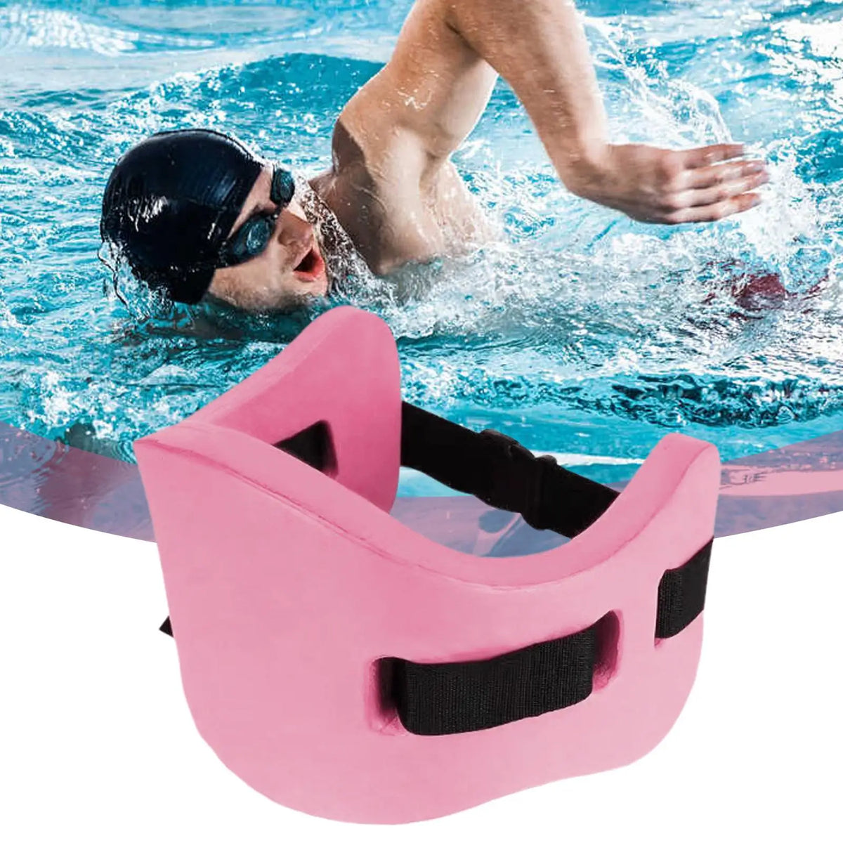 Swim Belt Pool Water Flotation Belt Safety Buoyancy Board for Pool Beach Bathtub Swimming Snorkeling Exercise Training Adults