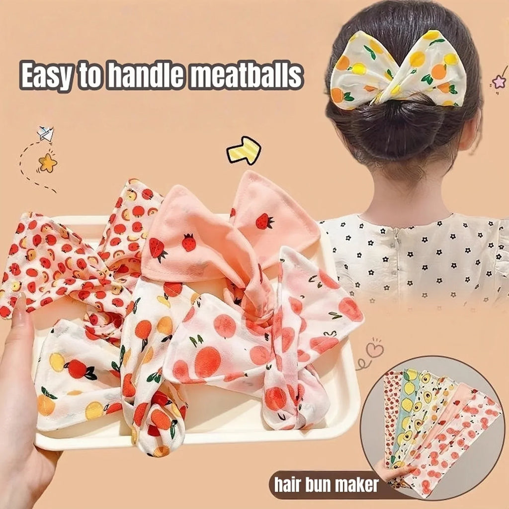 Cute Children's Hair Straightener, Adjustable Headband Hair Clip, Bow Twist Clip Hair Straightener, Meatball Headband Accessory