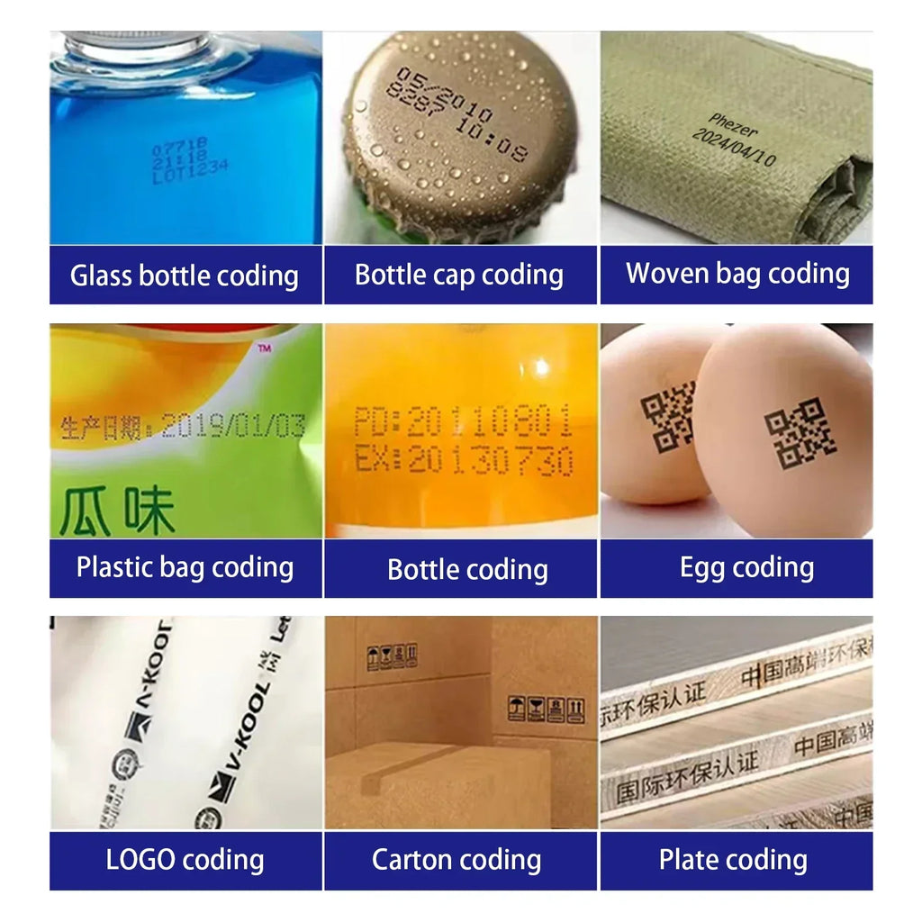 EURANNIT E19 12.7mm Portable Printer Handheld Thermal Inkjet Printer Portable Expire Date Counter QR Barcode Logo Coding Machine