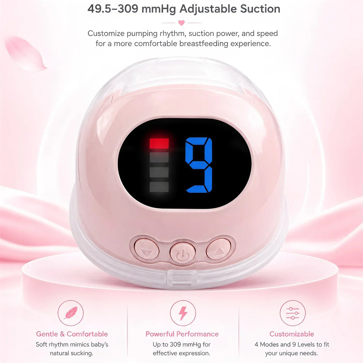 New Upgraded Hands-Free Wearable Wireless Electric Breast Pump,Portable Breast Massager for Lactation,BPA-Free Breastfeeding Pum