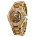 Wooden Watch for Men, Stylish Quartz Wristwatch with Natural Wood Finish