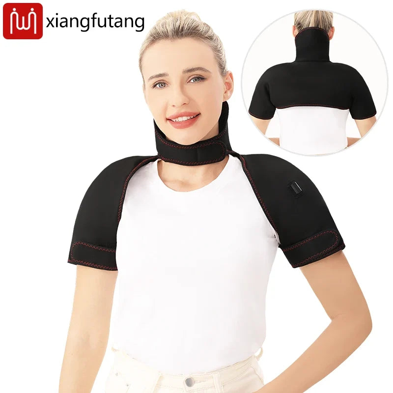 Shoulder Neck Heating Massage Shawl Cervical Wrap 3 Temperature Levels Thermal Compress Electric Heating Pad Winter Body Warmer