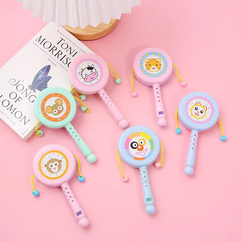 1-20 PCS Educational Toys Baby Cartoon Fruit Animals Whistle Rattle Drum Toys Baby Early Education Toy Birthday Party