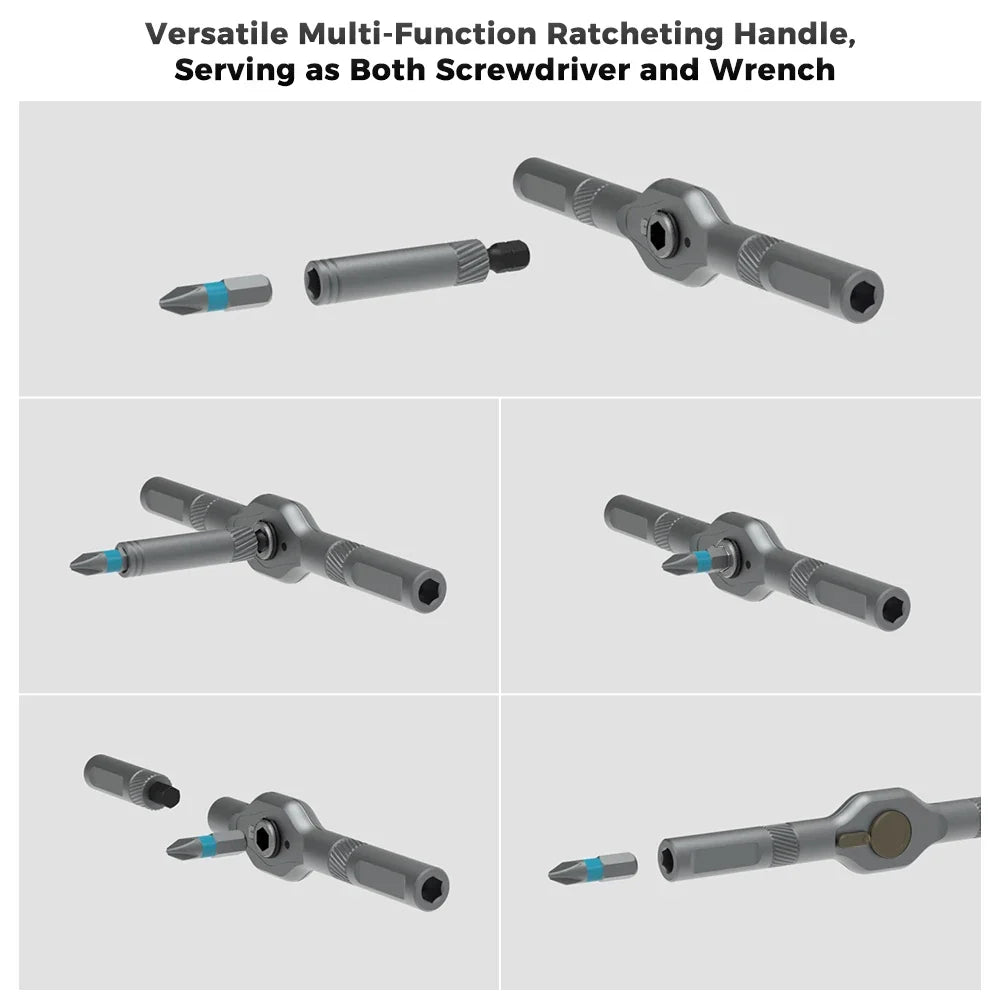 42 in 1 Ratchet Precision Screwdriver Wireless Cordless Magnetic Small Handle Portable Manual Hand Tool Kit for Household Repair