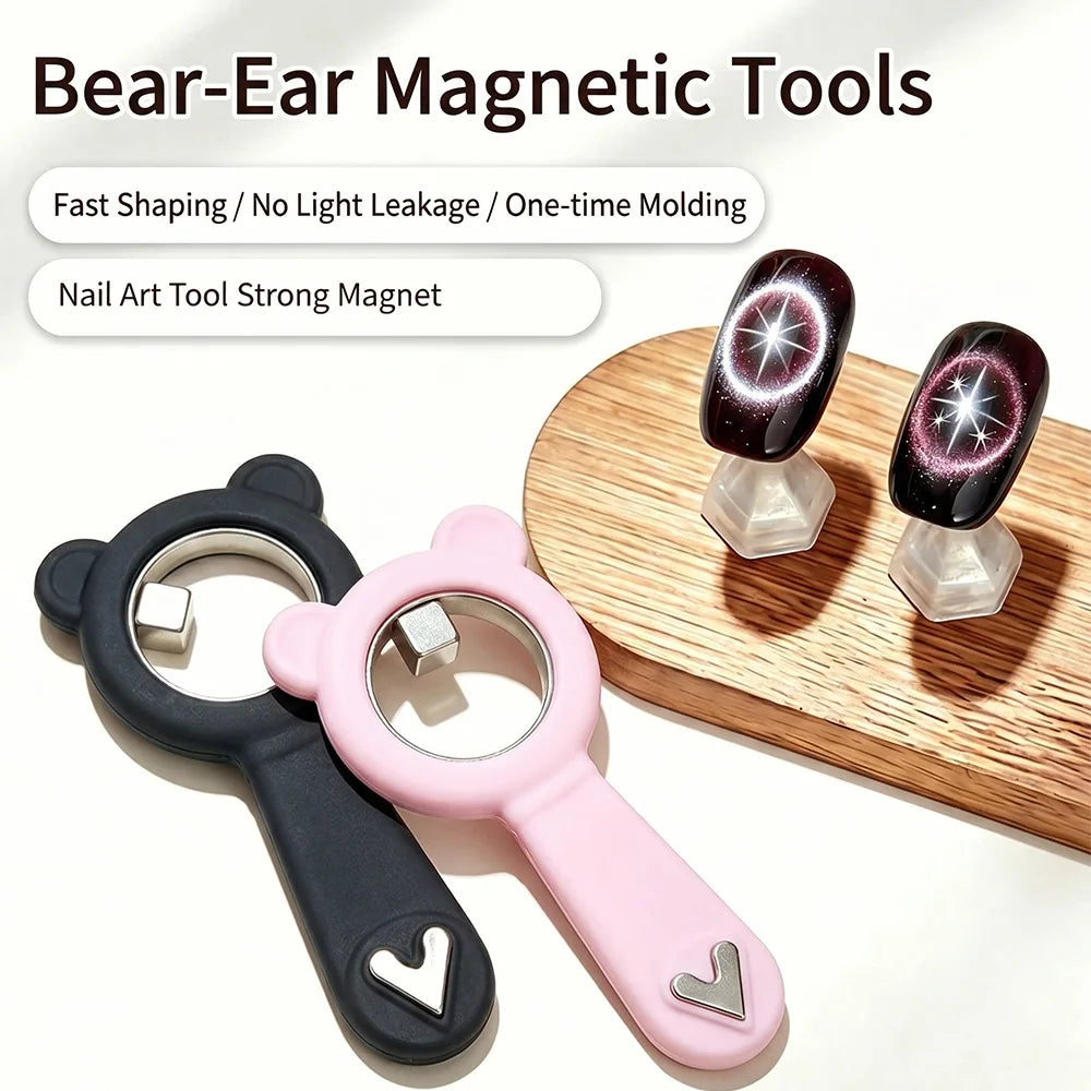Portable Ring Shape Cat Eye Nail Magnet Single Hollow Ring Magnet Nail Salon Decor Tool For Beginner Nail Tech