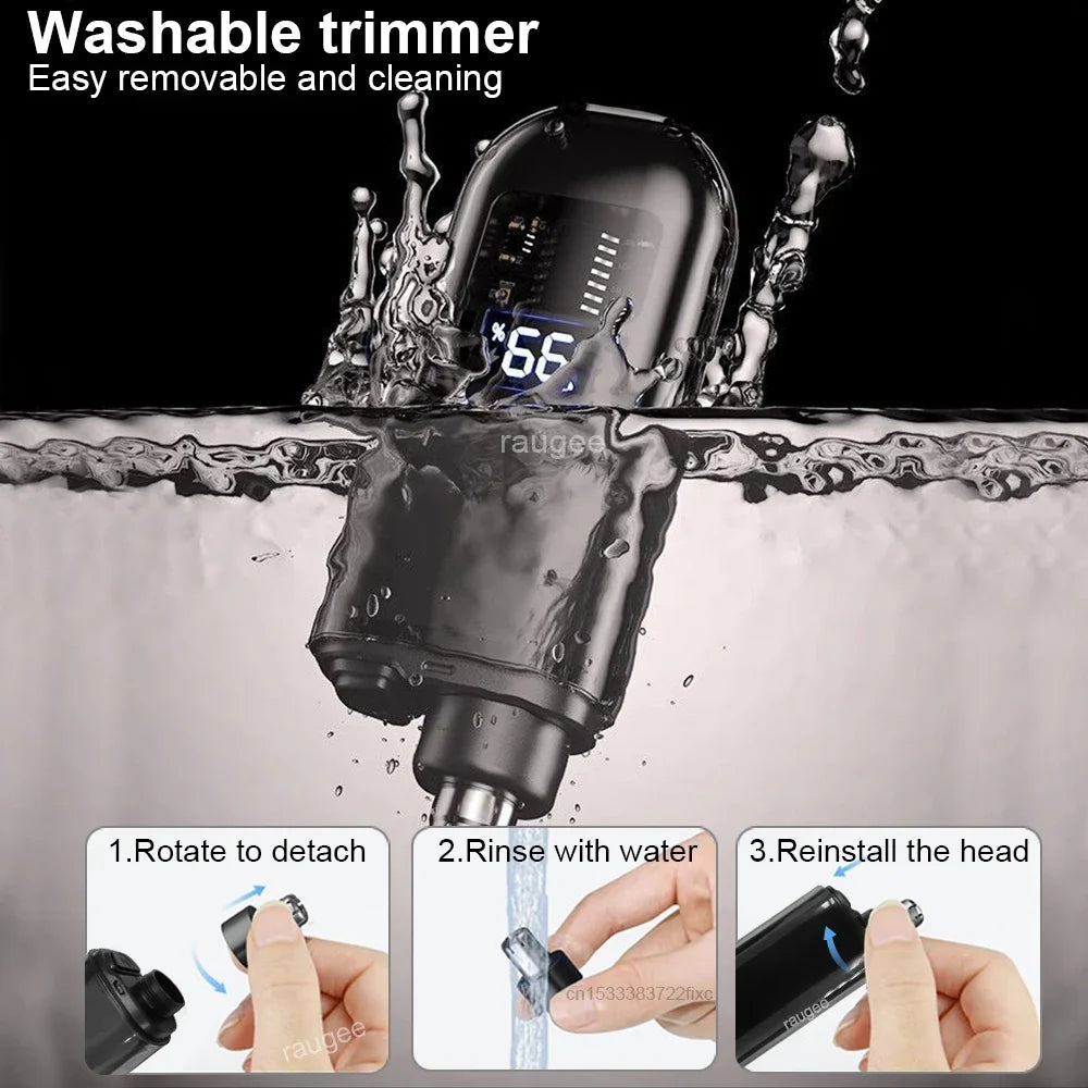 Nose Hair Trimmer for Men USB Rechargeable Mini Pocket Nose Hair Clipper Portable Electric Eyebrow Ear Nose Hair Cutting Machine