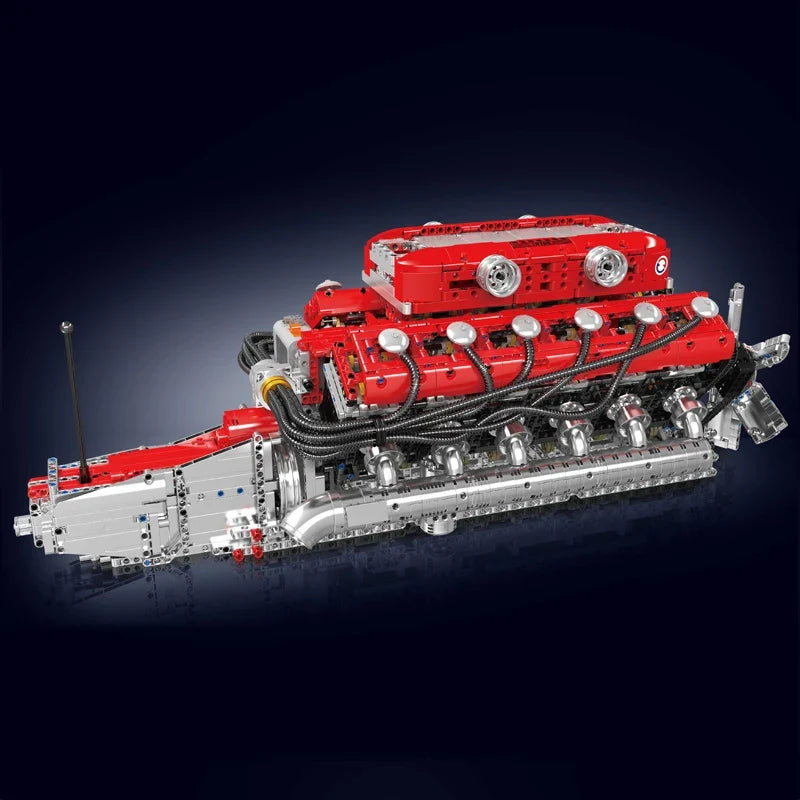 Mould King 10169 The Speed Car V12 Engine Building Block Technical Car Engine Toys Assembly Engine Brick Set Kids Christmas Gift