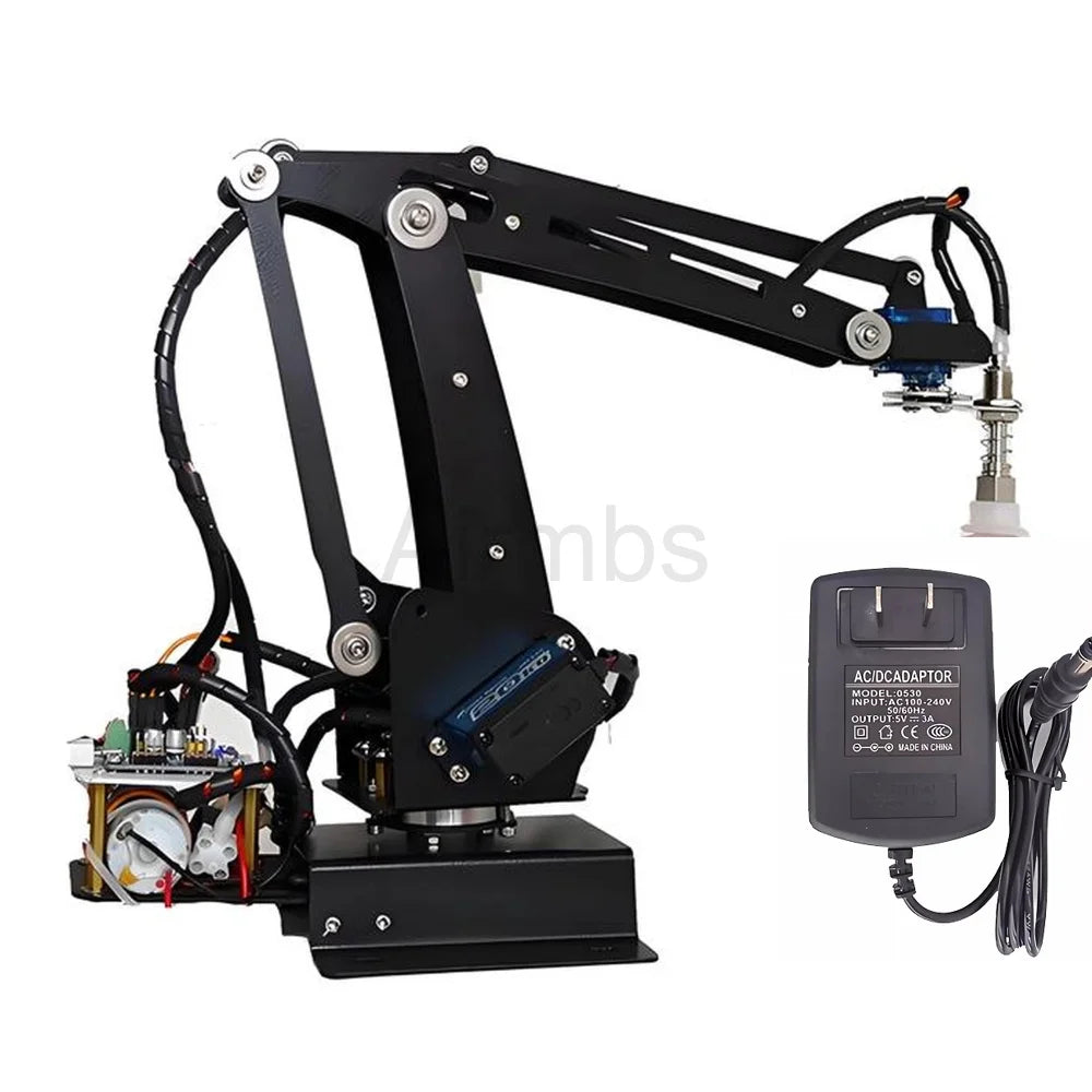 Big Load 4 DOF Air Pump Palletizing Robot Arm Manipulator Mechanical Claw with 25KG Digital Servo Motors Controller Robotics Toy