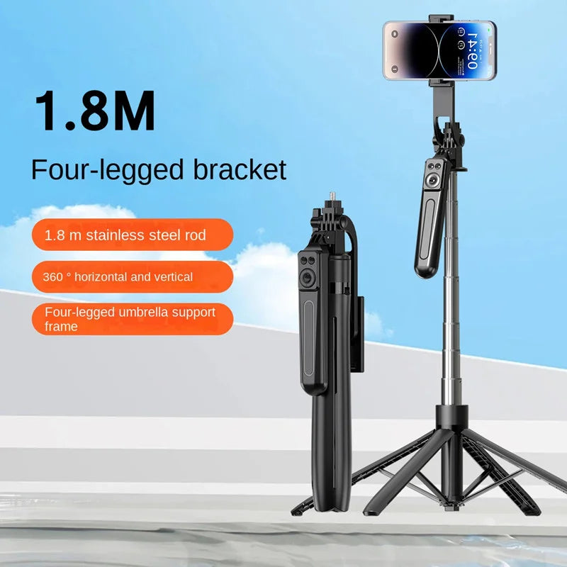New 1.8m Tripod for Smartphone Camera,Tripods Stand with Bluetooth shutter,Wireless Selfie Stick brackets with Phone Holder