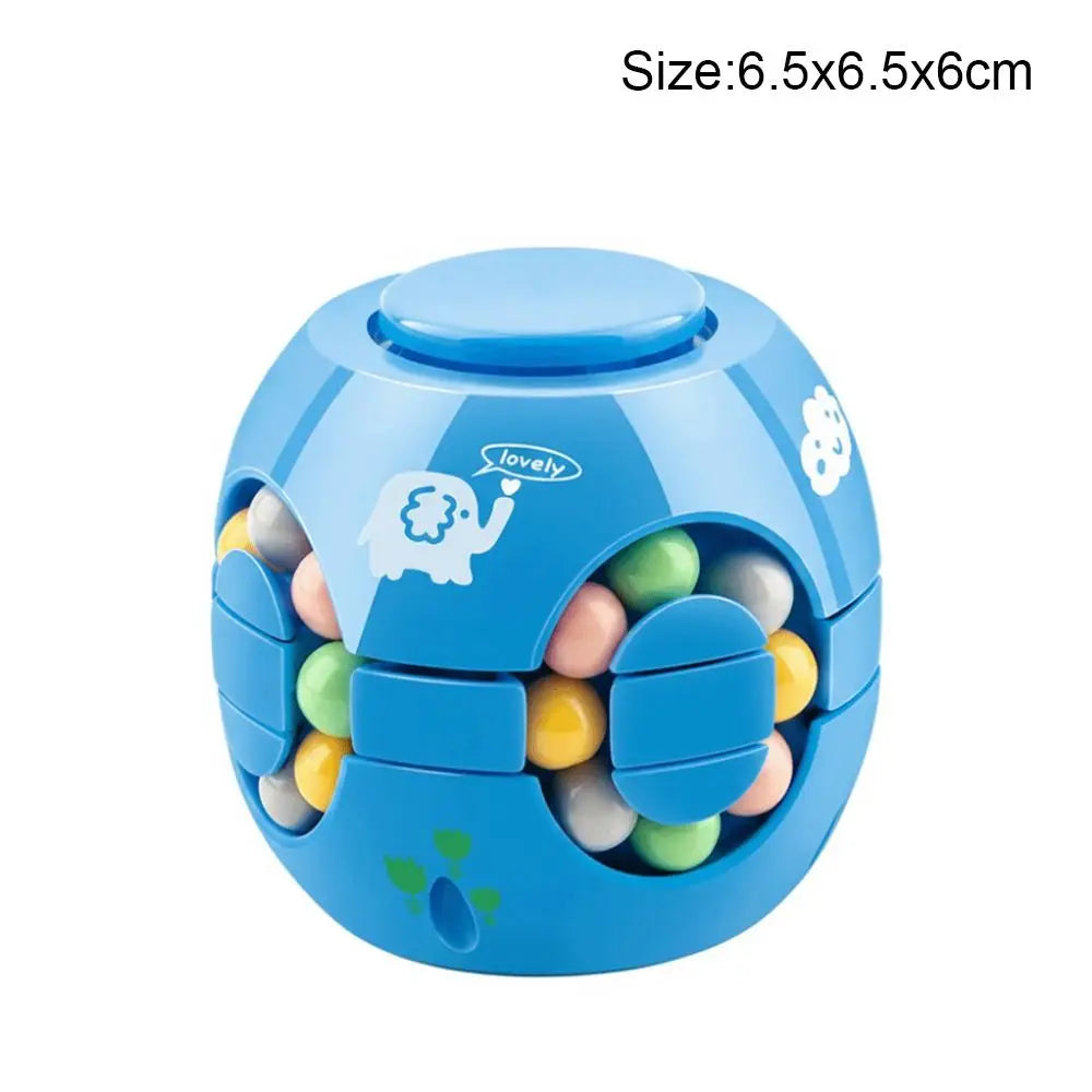 Funny Plastics Magic Bean Cube Spinner Finger Gyro 3D Rotating Ball Rotating Ball Stress Relief