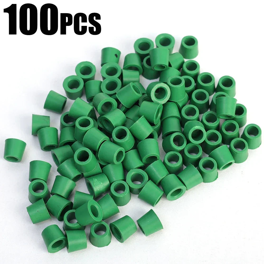 Green Air Conditioning 100/50pcs 1/4'' Charging Hose 1/4'' Valve Gasket Manifold Repair Seal Kit Replacement Car Accessories New