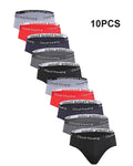 10Pcs/Lot  Fashion Men's Panties Underwear Men  Size Briefsr Bikini Pant Men Comfortable Sexy Slip Underpants Hot XS-XL